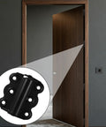 Self Closing Door Hinges Kit 3 Pack With 18 Screws Includes 2 Non Adjustable And 1 Adjustable Hinge for interior door in black finish