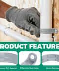 Heavy Duty 1 Inch Pvc Pipe Straps 16 Pack 2 Hole Plastic Conduit Clamps being installed on a wall for cable management.
