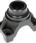 Heavy Duty Rear Differential Pinion Yoke For 1963 To 1987 GM 12 Bolt Chevy C10 Truck, black steel construction close-up view.