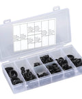 180 Piece Rubber Grommet Kit Durable Rubber Hole Plugs For Wiring And Plumbing Projects Ideal For Home Automotive And DIY Use With Assorted Sizes And UV Ozone Resistant Seals. clear organizer with assorted black rubber grommets