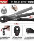 Your Go-To Quarter Inch Drive Socket And Nut Driver Set 44-Pc Kit With Deep And Shallow Metric Sockets 72-tooth ratchet shown