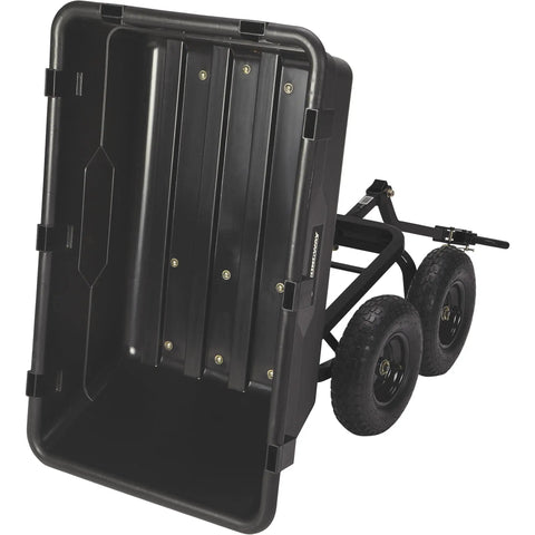Professional Grade Heavy Duty Poly Garden Wagon 1200 Lb Capacity Quick Release Dump Bed Smooth Pivot Steering Versatile Yard Utility Cart For Lawns And Outdoor Work