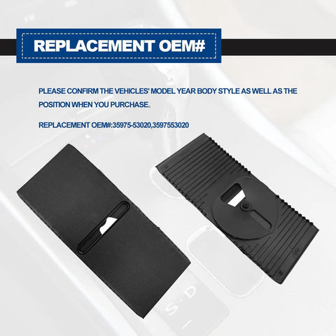 Lexus IS250 IS350 Center Console Shift Slider Cover Replacement 2005-2013 shown with OEM# 35975-53020 on gear shift background.