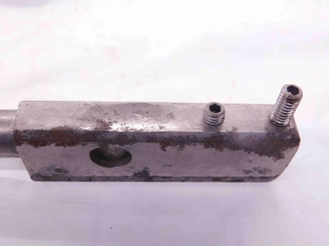 Four Piece Vintage Lathe Tool Holder Set Featuring Sick Precision Cutoff And Parting Turning Inserts Rock Solid Heavy Duty Carbon Steel Build For Dead Serious Metalworking Jobs And Smooth Shop Runs close-up of carbon steel holder with threaded inserts.