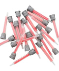 Cnc Eccentric Clamps 500 Pack Epoxy Adhesive Mixing Nozzles For Static Dual Cartridge Tubes Mixes Perfectly 10 To 1, gray and clear nozzles.