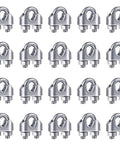 Stainless Steel Wire Rope Cable Clip Clamp M5 3 16th Inch Set Of 20 Durable Waterproof Fasteners For Securing Cables