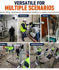 Portable Aluminum Gantry Crane With 4400 Lb Capacity Adjustable Height And Width Tuned For Low Ceilings, used in factories, maintenance, and outdoor lifting.