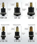 Heavy Duty Rivet Nut Tool Drill Adapter Kit For Electric Drills With Multi Size Mandrels M3 To 10 And 6-32 To 3/8 carbon steel inserts, 1/4-20 to 3/8-16