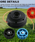 Dual Line Bump Feed Trimmer Head Knob Replacement For ST155 ST165 ST175 ST275 ST285 And Ryobi RY30040A RY30040B Easy Install Fits Weed Eater Style String Trimmers black head with orange line