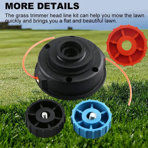 Dual Line Bump Feed Trimmer Head Knob Replacement For ST155 ST165 ST175 ST275 ST285 And Ryobi RY30040A RY30040B Easy Install Fits Weed Eater Style String Trimmers black head with orange line