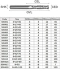 Top Shelf Precision 2 Flute Flat Nose Upcut Carbide Router Bit For Wood Mdf Pvc Cnc Milling Projects, size specifications chart.