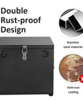 Premium Stainless Steel Battery Box For Group 27 Marine Boat And Rv Trailer with double rust-proof design.