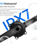 Power Meter Crankset For Road Bikes With 1.5 Percent Accuracy, Lightweight 680g, IPX7 Waterproof, Close-up of crank arm and spider