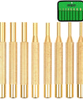 8 Piece Brass Punch Set For Pin Driving And Removal From One Eighth Inch To Five Sixteenths Inch Non Marring Ideal For Wood Metal Watches Jewelry
