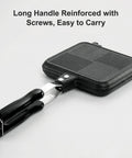 Elsjoy Stovetop Toasted Sandwich Maker Press with long handle, 14x6 inch aluminum flip pan for easy kitchen use.