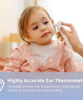 Ear And Forehead Infrared Thermometer For Adults And Kids With Fast Accurate Readings Kid Friendly Easy One Button Use Fever Detection Professional Precision For Home Health Care used on child's ear