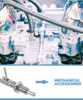 Bulletproof L Handle Lock Pin Stainless Steel Safety Plunger M10 L Shape Cabinet Fastener shown in mechanical assembly setup.