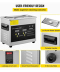 Countertop Ultrasonic Dishwasher With 10L Basin Knocks Out Grimy Buildup And Tough Residue Using 40 khz Waves As A No Sweat Sink Swap for heavy-duty cleaning.