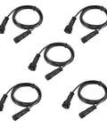 Kick Ass 2 Pin Extension Cable For LED Deck And Garden Spike Lights Featuring Waterproof IP67 Plugs, five 1-meter cables.