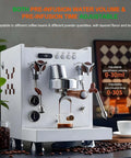 All In One Hot And Cold Milk Frother Steamer With 2850W Power 15 Bar Pressure And 58mm Group Head image showing adjustable pre-infusion coffee machine.