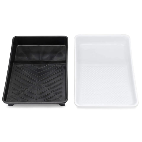 Hard Shell 9 Inch Paint Tray With 10 Disposable Liners Deep Well Paint Trap Fits Most Paint Rollers Quick Cleanup Heavy Duty Plastic
