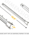 Close-up of Nine Pack 1-3/8 Inch Chain Link Fence Extension Kit With 19.5 Inch Height, Galvanized Steel Post Extender dimensions