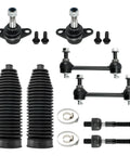Volvo XC90 Beefy Front Lower Control Arm Kit With Ball Joints Sway Bar End Links Tie Rod Ends Rack Boots Bellows Locking Clamps