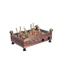 Turkish Copper Electric Hot Sand Coffee Maker Heater For Home Use 110V 220V Ready, large copper machine with 10 pots, 65x45x22 cm