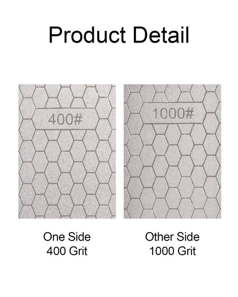 Diamond Sharpening Stone Two Sided Grit 400 1000 Diamond Plate Honing Stone 8 Inch Sharpener for Knives and Tools