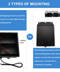 Image showing two mounting options for Hella Spacious Gate Opener Battery Box That Kicks Butt Holding Two 12V 12Ah Lead Acid Cells.