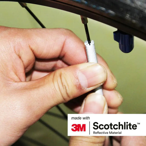 Attaching Spoke Reflectors For Bicycles Pack Of 72, 2.7 Inch Long With 3M Scotchlite Reflective Material for 360 Degree Visibility