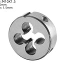 M10 X 1.5 Tap And Die Set Right Hand For Pro Grade Threading, 10mm Cutting Dia, alloy tool steel die, straight fluted
