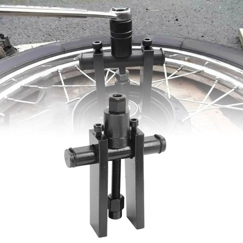 Pro Motorcycle Bearing Puller Tool Kit With Seven Collets For 8 To 25 Mm Wheel Hub Extraction Uses Alloy Steel Rod For Safe Extraction on motorcycle wheel hub