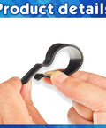 Close-up of hands holding a black clip from the 12 Pack Car Visor Clips For Sunglasses Holder And More Multipurpose Vehicle Visor Accessories