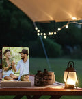 5 By 7 Inch Sublimation Ready Heart Shape LED Acrylic Photo Frames Set With Four Acrylic Panels And Two Wood Stands at cozy night setup