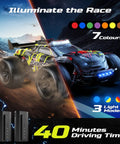 1/14 Scale Fast Brushless RC Car For Adults With 43 MPH Top Speed, 4x4 Off Road Monster Truggy in mixed light conditions