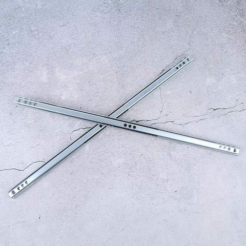 Two Way Pullout Drawer Slides For Small Cabinets And Closets, Heavy Duty Steel Ball Bearing Rails, Double Sided Drawer Track Hardware
