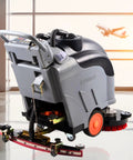 28-Inch Commercial Floor Scrubber With Dual Brushes And Pad System, 14.5-Gallon Tank, Self-Propelled Traction Drive