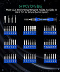 61 In 1 Precision Screwdriver Set With 57 Bits And Magnetic Extension Rod for electronics repair in blue chrome vanadium steel