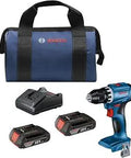 Compact Brushless 18V Drill Driver Kit With 1/2 In Chuck, Dual 2Ah Batteries, charger, and carrying bag