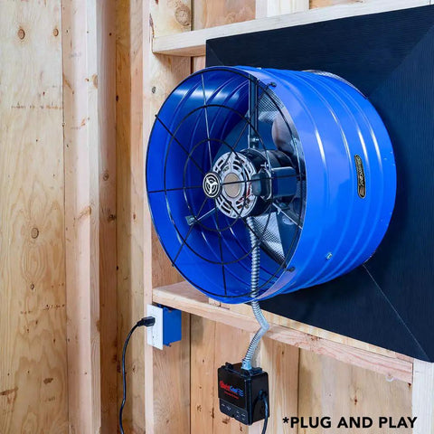 Energy Efficient Smart Attic Fan Designed For Gable Vents With Wireless App Control Offering Up To 1945 Cfm Installed