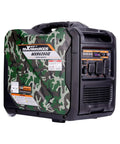 Powerful 5500W Inverter Generator Portable Gas Powered With Electric Start And Wheel Kit EPA Compliant RV Ready camo