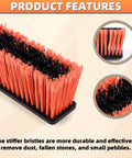 Close-up of stiff bristles on Beast Of A Heavy Duty Push Broom With 55 Inch Ergonomic Handle And 18 Inch Wide Head