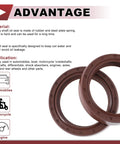 FKM rotary shaft oil seal 35x45x10mm for engines and machinery