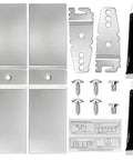 Straight Up Heavy Duty Dishwasher Mounting Bracket Kit For Granite Countertops With Stainless Bolts And Shims Compatible With Whirlpool Kenmore KitchenAid Replaces Wp8269145 Ps11745496 Makes Installing Solid Surfaces No Sweat 2 Pack hardware parts including steel brackets, screws, and adhesive.