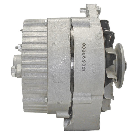 Side view of remanufactured alternator with durable bearings and high temp lubricant double lip seals for everyday vehicles