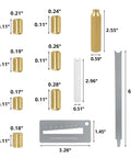Door Lock Replacement Parts Kit With Four Tools And Bottom Pins 1 To 6 50 Of Each Pin Ideal For Quick Lock Replacements Rekeying