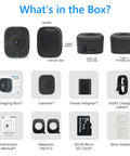 No Drill Magnetic Window Camera For Inside Or Outside Monitoring Through Glass 4K 8MP Lens With 32GB SD Card box contents