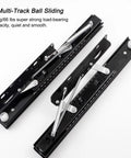 Heavy Duty Hidden Drawer Slides With Smooth As Butter Glide Versatile 16 Inch Furniture Guides For Kitchen Cabinets Desks And Workbenches Built Tough, black metal slides.
