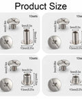 Gear Up Your Leather Creations With This Sick 40 Pack Of Chicago Screws Rivets showing 4 sizes of stainless steel binding posts for DIY projects.